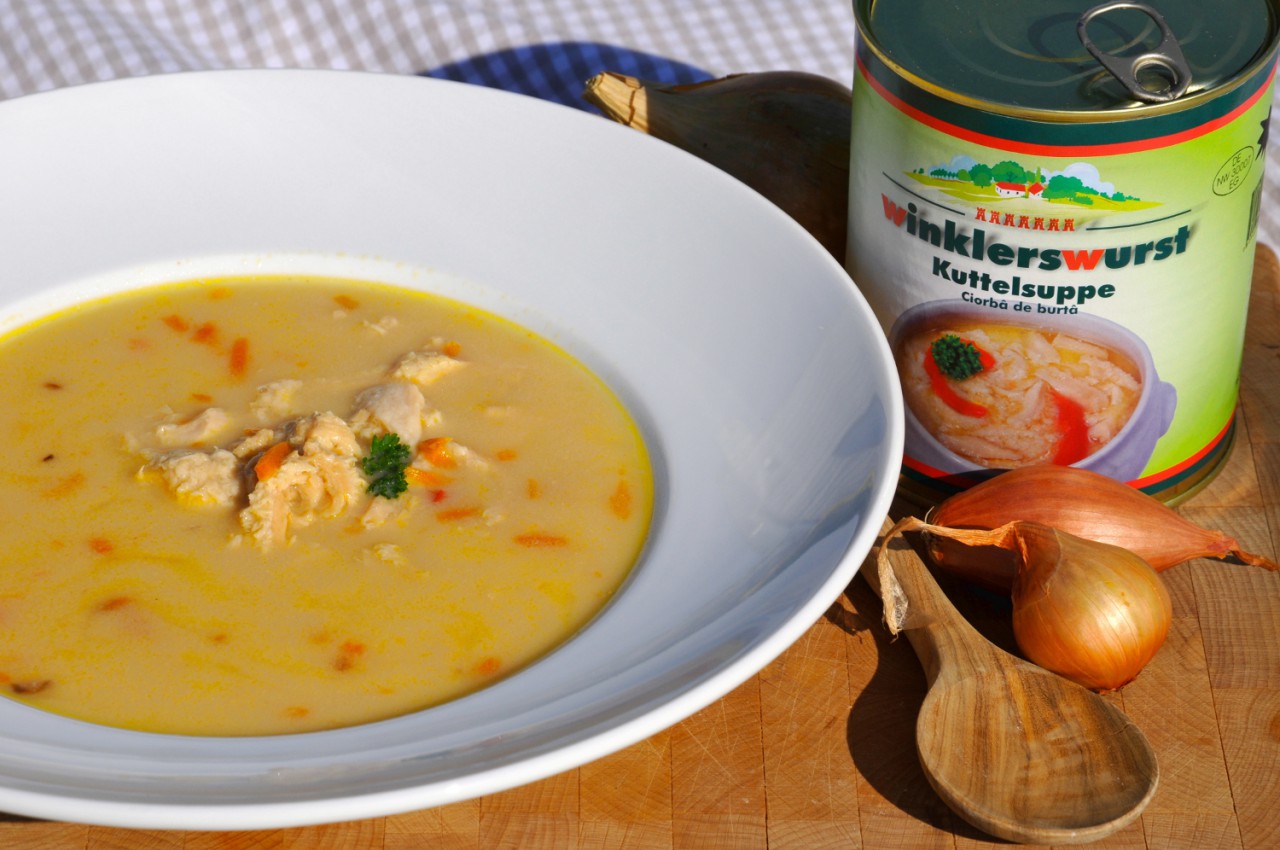 Traditionelle rumänische Kuttelsuppe von Winklerswurst