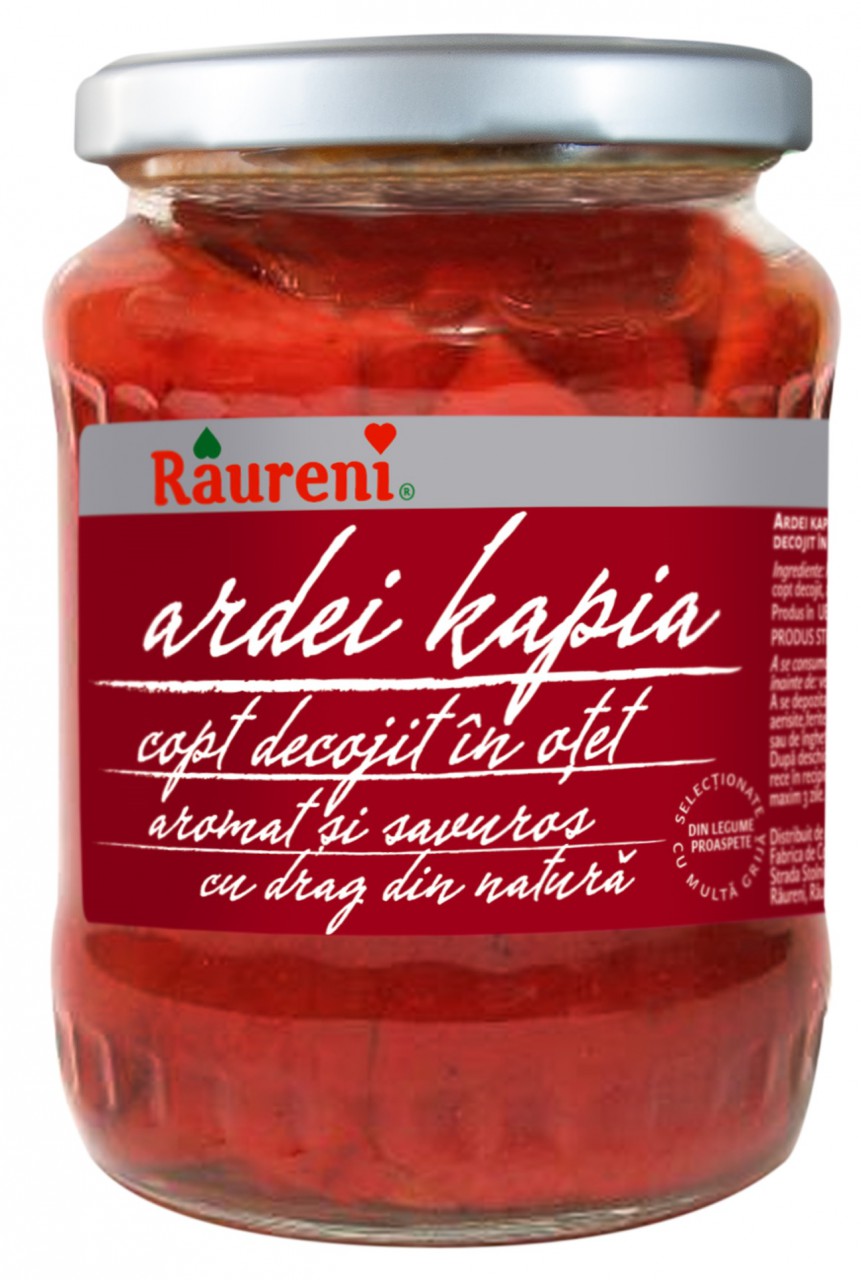 Raureni Spitzpaprika in Essig (Ardei kapia capt decojit in otet) aus Rumänien