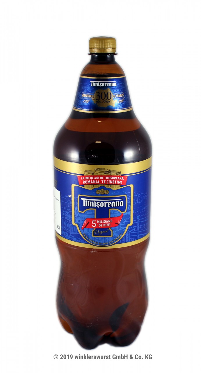 Rumänisches Bier Timisoreana 2-5 l (Flasche)