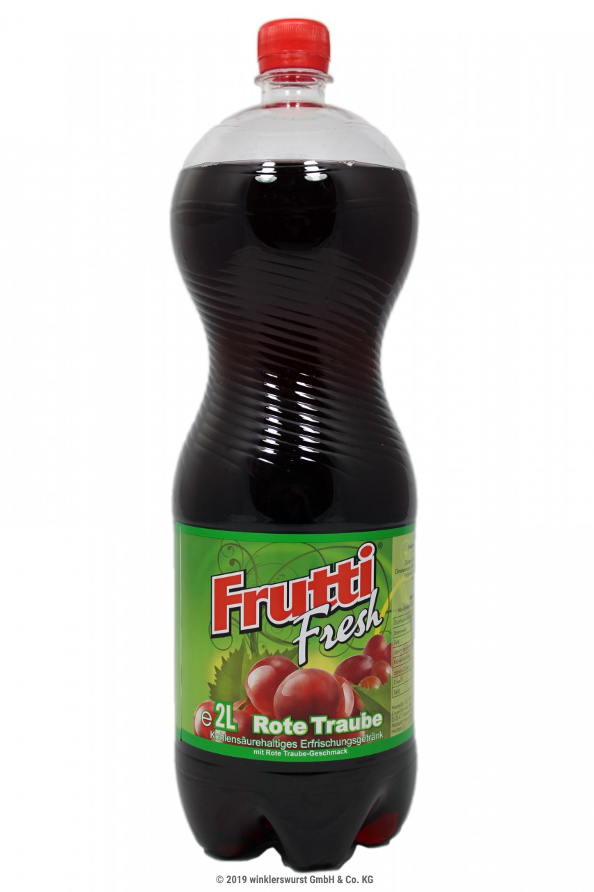 Frutti Fresh rote Traube 2 l mit Kohlensäure aus Rumänien