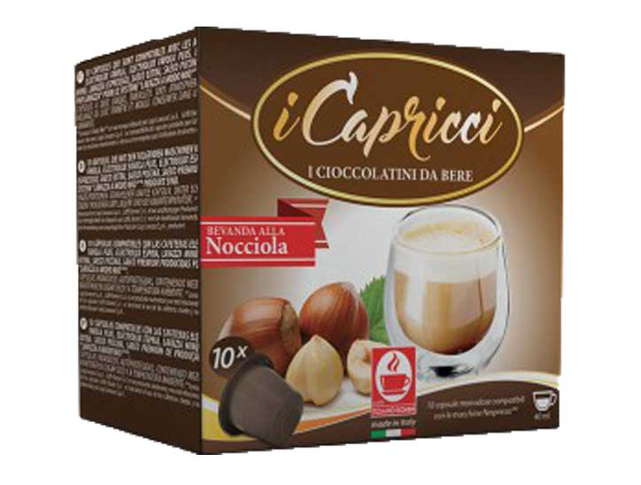 Caffe Bonini Haselnuss Kapseln für Nespresso-Maschine (10 St-)