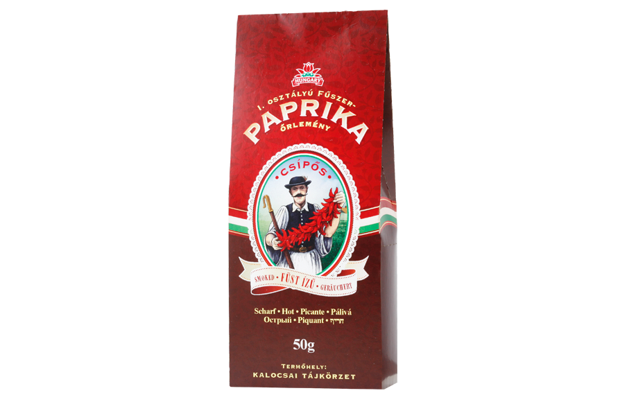 Ungarischer Geräucherter Paprika gemahlen in Papierschachtel-Füst izű fűszerpaprika őrlemeny papirdo